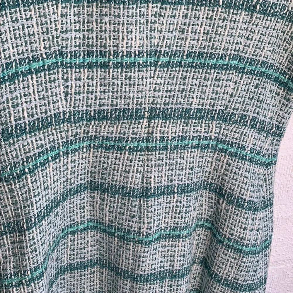 Tory Burch Teal and White Tweed Mini Dress